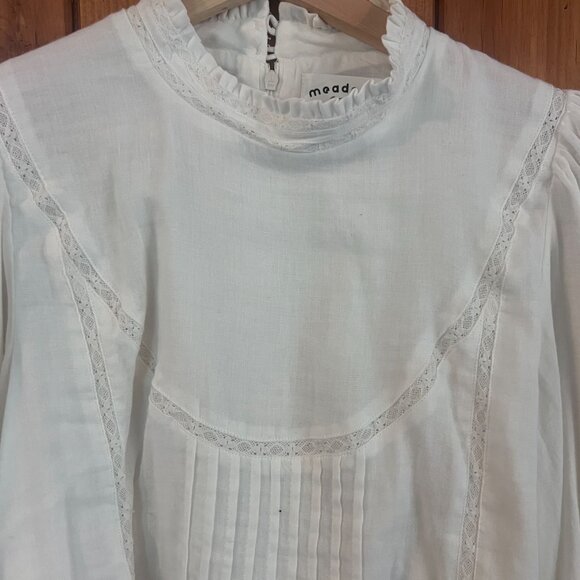 Meadows white long sleeved blouse Size US12 - Picture 4 of 7